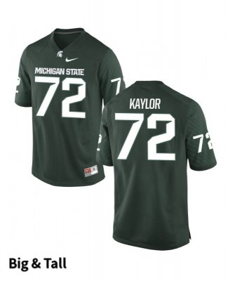 Men's Damon Kaylor Michigan State Spartans #72 Nike NCAA Green Big & Tall Authentic College Stitched Football Jersey QW50K43CT